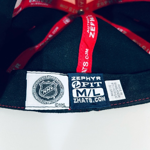 NHL Zephyr Ottawa Senators Red Black Fitted Hat size M/L - Picture 4 of 7
